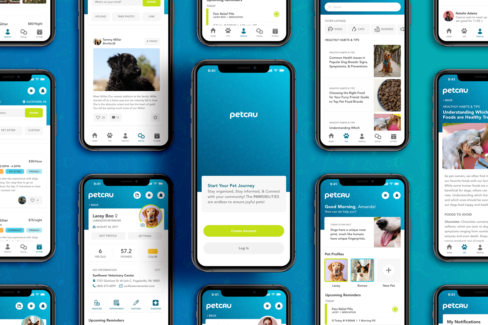 Pet Cru App Design Mockup